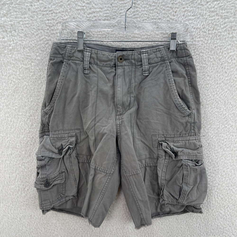 American Eagle Cargo Shorts Mens 29 Gray 10" Classic Summer Outdoor Gorp Y2K